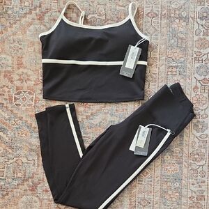 Z Supply Active On Rotation Black and White Activewear Set